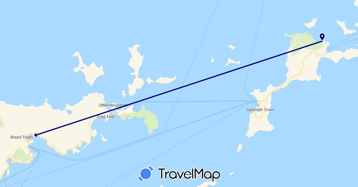 TravelMap itinerary: driving in British Virgin Islands (North America)